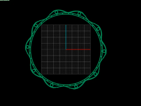 Wave-Edge Filigree Bangle Solid Inner Strap 3D Printable STL Verified 3D Print Model