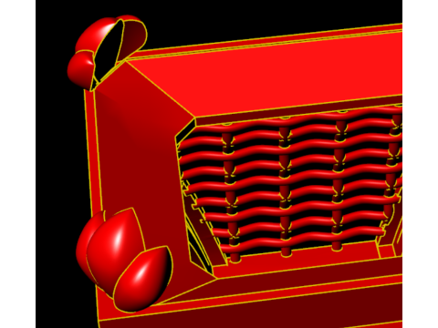 Luz luxuosa do sinete do rubi dos homens da grade imperial forte - c&oacute;pia Ready-3DM STL Modelo de Impressão 3D