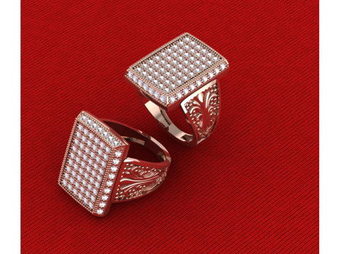 Kraliyet Barok Tam Serme Dikd&ouml;rtgen M&uuml;h&uuml;r Hafif G&uuml;&ccedil;l&uuml;-3DM-STL 3D Baskı Modeli