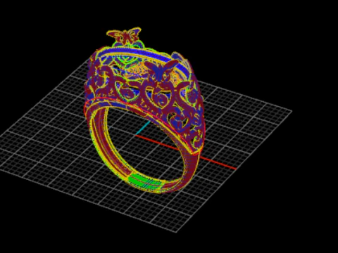 Dreamy Love Enchanted Butterfly Heart Ring Print Ready-3DM-STL Modelo de Impressão 3D