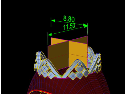 Cincin Gunung Geometris Modern Trinitas Alpine Cetak Padat Siap-3DM-STL Model Cetak 3D