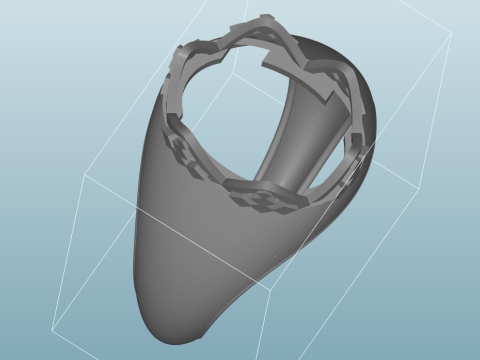 Cincin Gunung Geometris Modern Trinitas Alpine Cetak Padat Siap-3DM-STL Model Cetak 3D