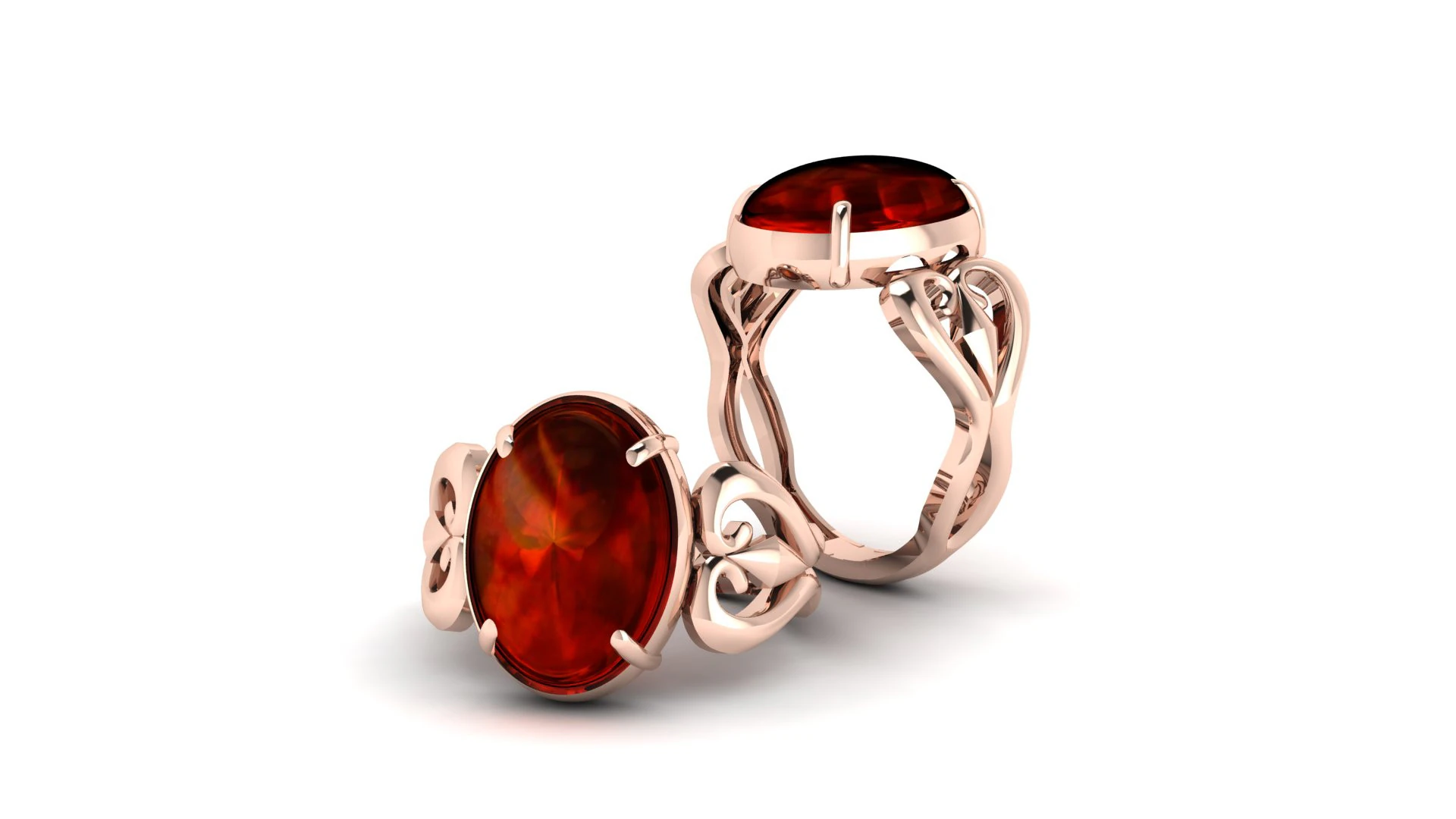 Natures Embrace Twisted Vine Oval Ring Organic Shank - Print Ready-3DM-STL 3D Print Model .c4d .max .obj .3ds .fbx .stl .blend 