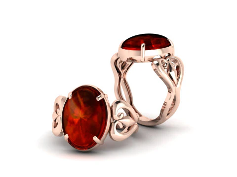 Natures Embrace Twisted Vine Oval Ring Organic Shank - Print Ready-3DM-STL 3D Print Model