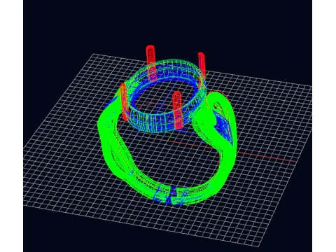 Natures Embrace Twisted Vine Oval Ring Organic Shank - Print Ready-3DM-STL 3D Print Model