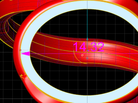 Modern Orbit Solitaire Bypass Ring Large Center Stone Wrap Design - Print Ready-3DM-STL 3D Print Model