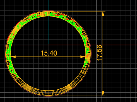 Modern Architectural Open Ring Hexagon Grid Lattice 3DM Source STL 3D Print Model