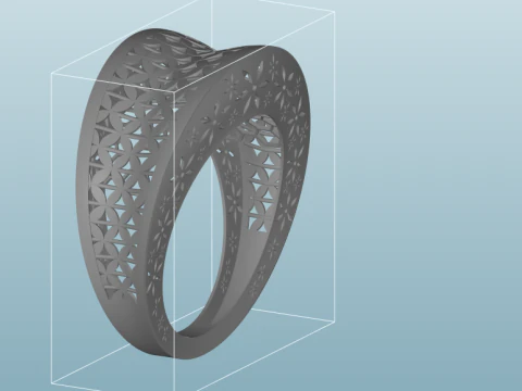 Fascia floreale Fiore della Vita della Sacra Armonia Design a doppia trama-3DM-STL Modello di stampa 3D