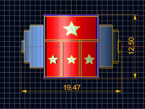 Imperial Constellation Grand Star Signet Ring Luxe Art Deco embleem 3DM STL 3D printmodel