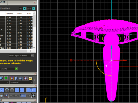 Radiant Oval II Sygnet ze wzorem w kształcie rombu Stylizowany trzonek 3DM STL Model do druku 3D
