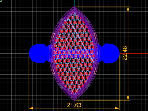 Radiant Oval II Sygnet ze wzorem w kształcie rombu Stylizowany trzonek 3DM STL Model do druku 3D