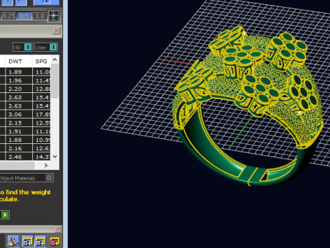 Triple-Strand Woven Mesh Ring Wide Floral Cluster Band 3D Print Model 3D Print Model