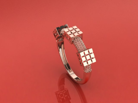 Bridge of Eternity Couple Ring Set Internal Dia 173mm 190mm STL Print Ready 3D Print Model