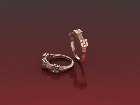 Bridge of Eternity Couple Ring Set Internal Dia 173mm 190mm STL Print Ready 3D Print Model