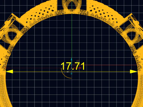 Bridge of Eternity Couple Ring Set Internal Dia 173mm 190mm STL Print Ready 3D Print Model