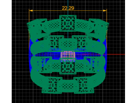Avant-Garde Cube Matrix Ring Faux Diamond Cut Texture Multi-Band Mesh Design STL Only 3D Print Model
