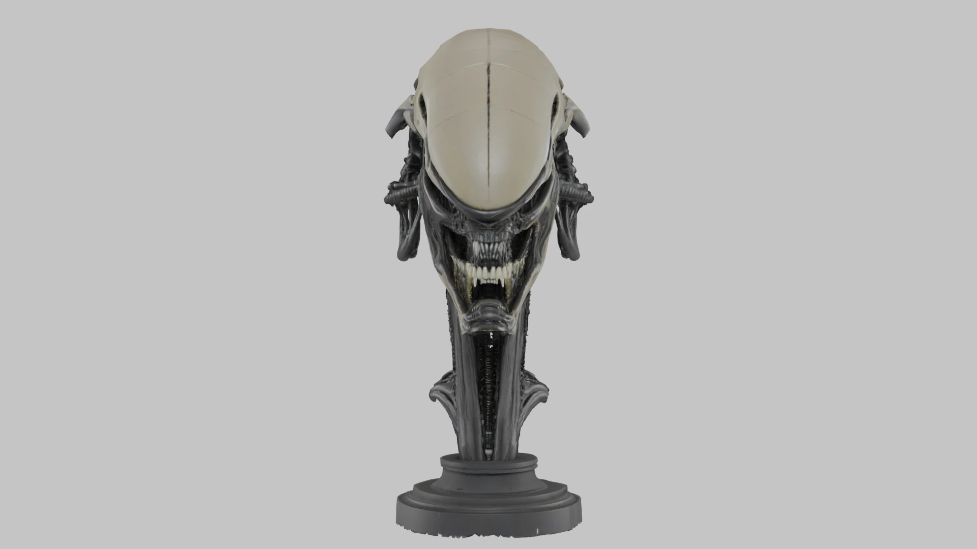 Extraterrestrial Creature Head Bust Alien 3D Model .c4d .max .obj .3ds .fbx .stl .blend 