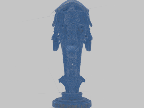 Popiersie głowy istoty pozaziemskiej Obcy Model 3D