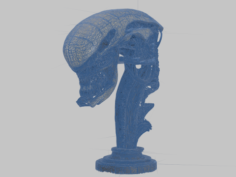 Popiersie głowy istoty pozaziemskiej Obcy Model 3D