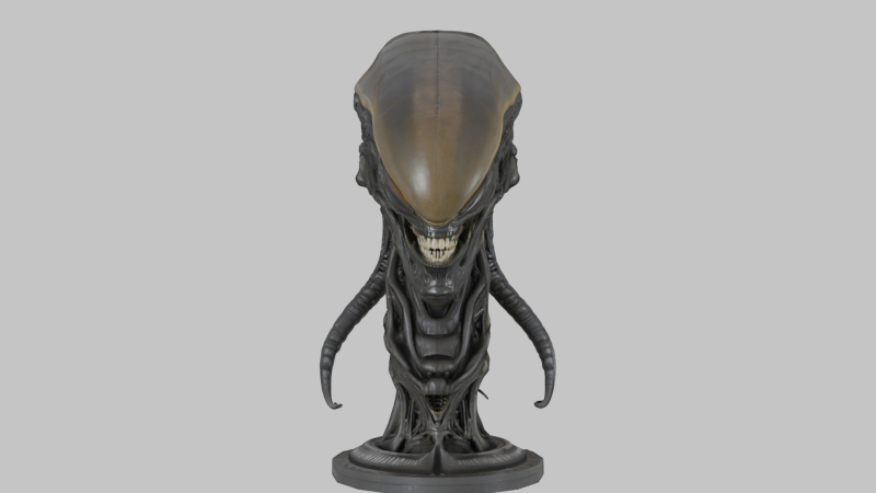 विदेशी सिर 3D मॉडल .c4d .max .obj .3ds .fbx .stl .blend