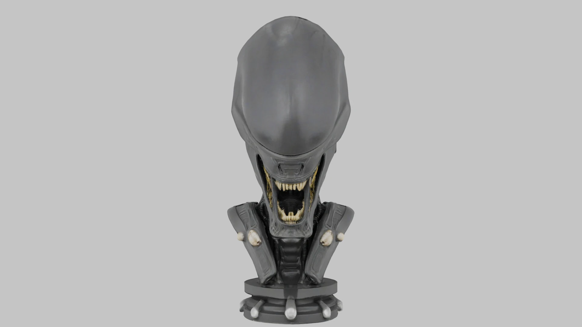Alien Head Bust Model 3D Model .c4d .max .obj .3ds .fbx .stl .blend 