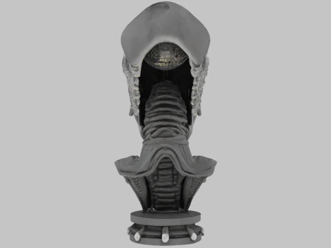 Alien Head Bust Model 3D Model