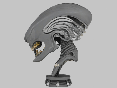 Model popiersia głowy obcego Model 3D