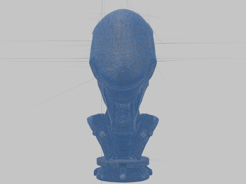 Model popiersia głowy obcego Model 3D