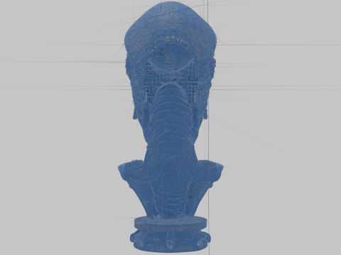 Model popiersia głowy obcego Model 3D