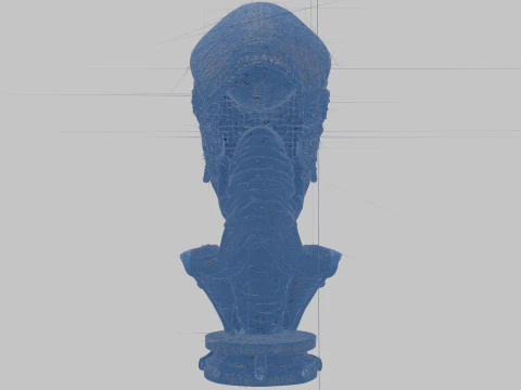 Alien Head Bust Model 3D Model