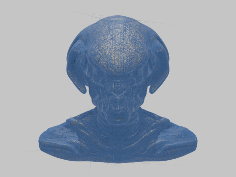 외계인 괴물 머리 흉상 3D 모델