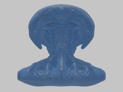 외계인 괴물 머리 흉상 3D 모델