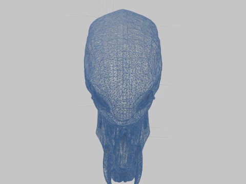 Alien Head Bust Model 3D Model