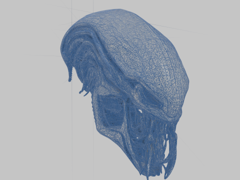 Model popiersia głowy obcego Model 3D