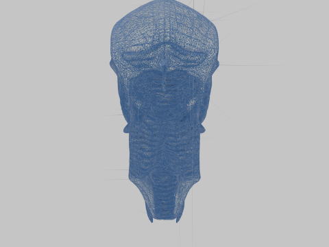 Model popiersia głowy obcego Model 3D