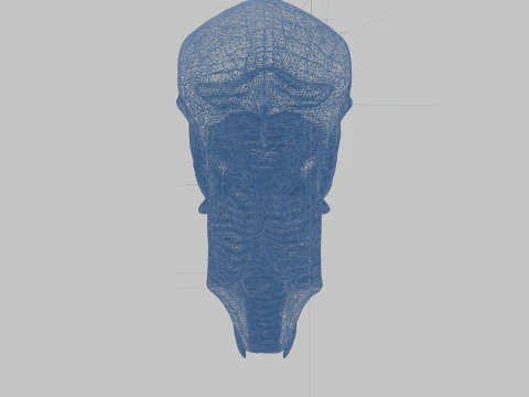 Alien Head Bust Model 3D Model