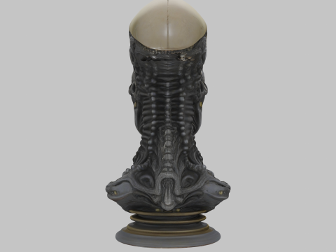 Бюст головы пришельца 3D Модель