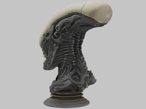 Бюст голови прибульця 3D Модель