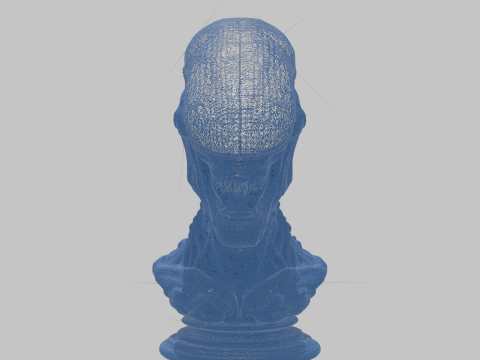 Бюст головы пришельца 3D Модель
