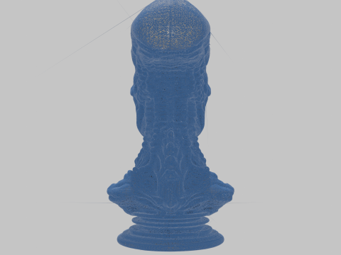 Бюст головы пришельца 3D Модель