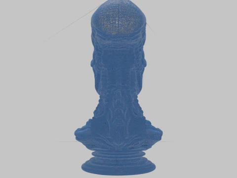 Бюст голови прибульця 3D Модель