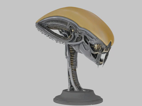 Alien Head Bust Model 3D Model