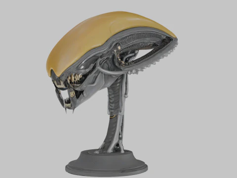Alien Head Bust Model 3D Model
