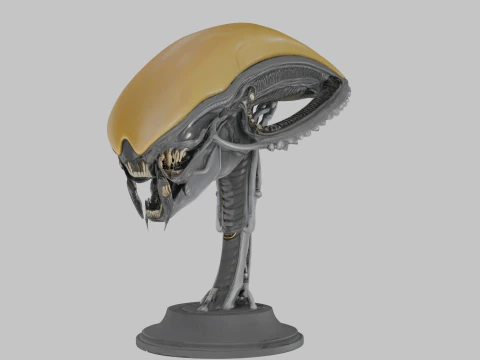 Alien Head Bust Model 3D Model