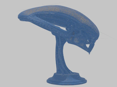 Alien Head Bust Model 3D Model