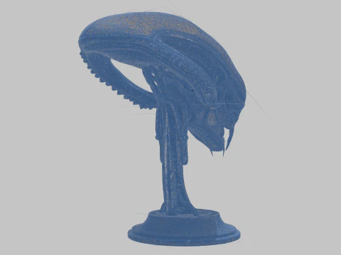 Alien Head Bust Model 3D Model
