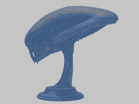Alien Head Bust Model 3D Model