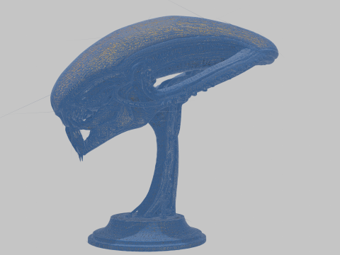 Alien-Kopf-Büstenmodell 3D Modell