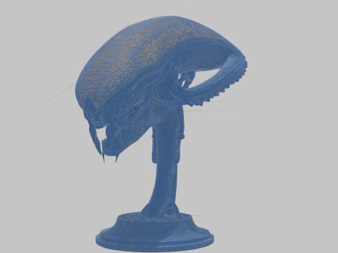 Alien Head Bust Model 3D Model