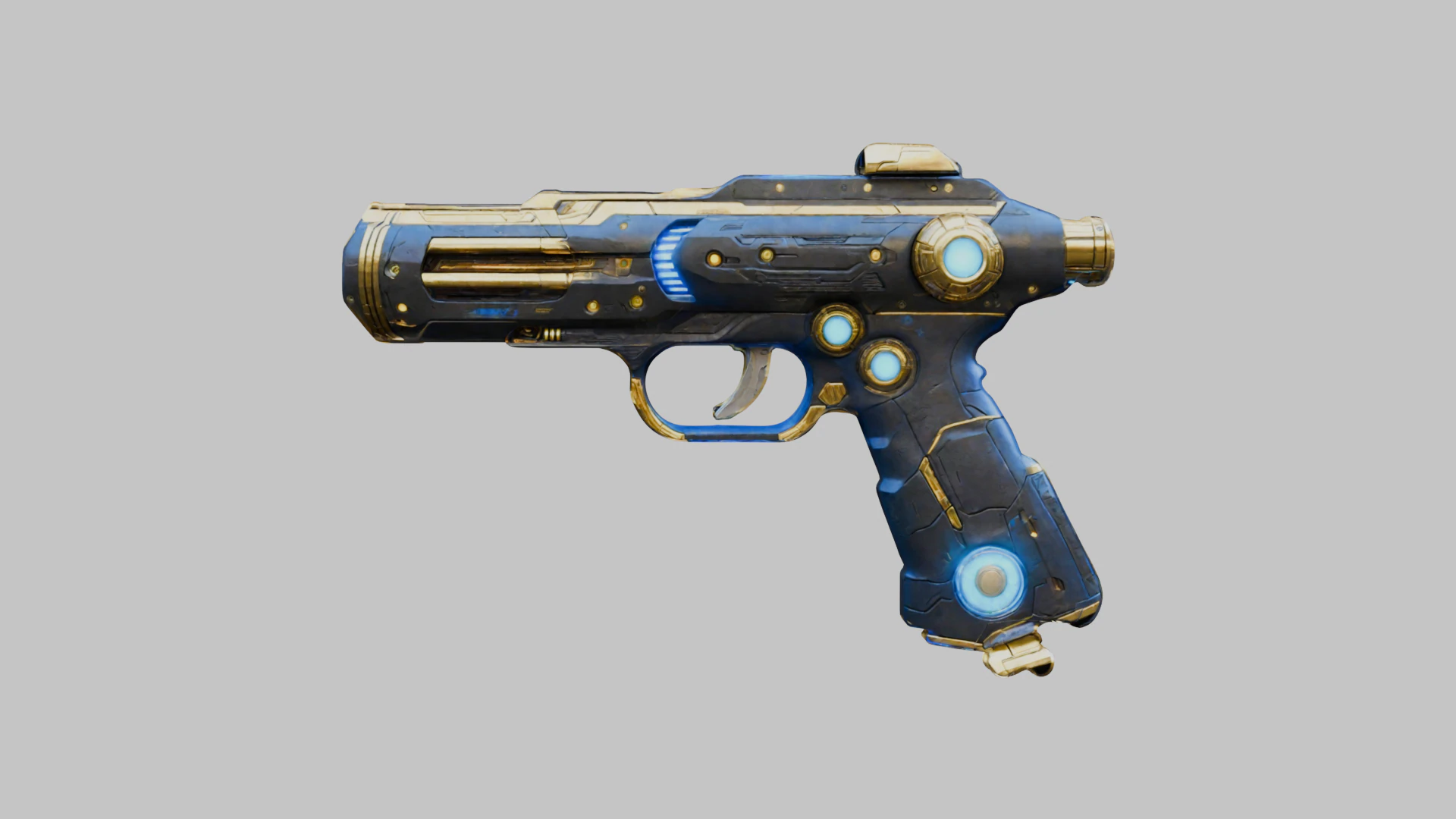 Pistola futuristica Modello 3D .c4d .max .obj .3ds .fbx .stl .blend